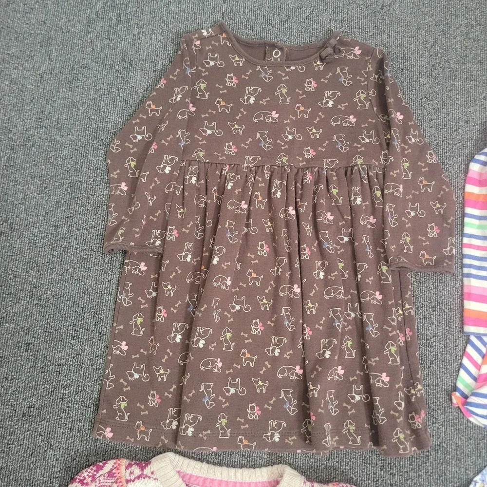 Gymboree Old Navy H&M 2T Dress Lot Girls 4pc Floral Striped Fair Isle Knit